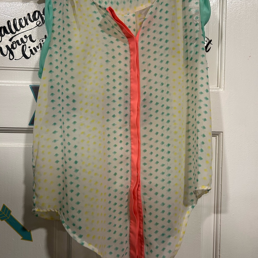 American Eagle Outfitters Multicolor Sleeveless Blouse
